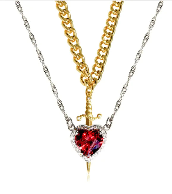 Sword Heart Necklace - New Collection