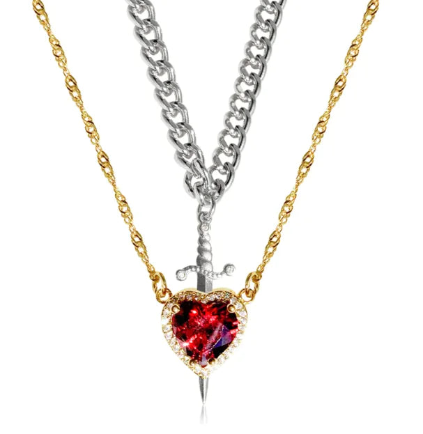 Sword Heart Necklace - New Collection