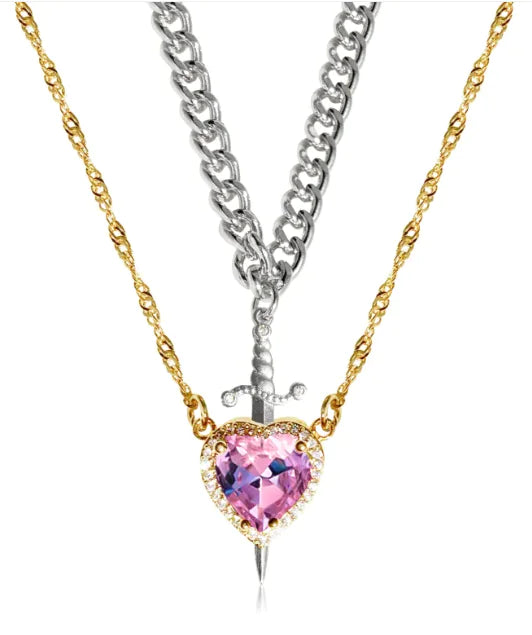 Sword Heart Necklace - New Collection